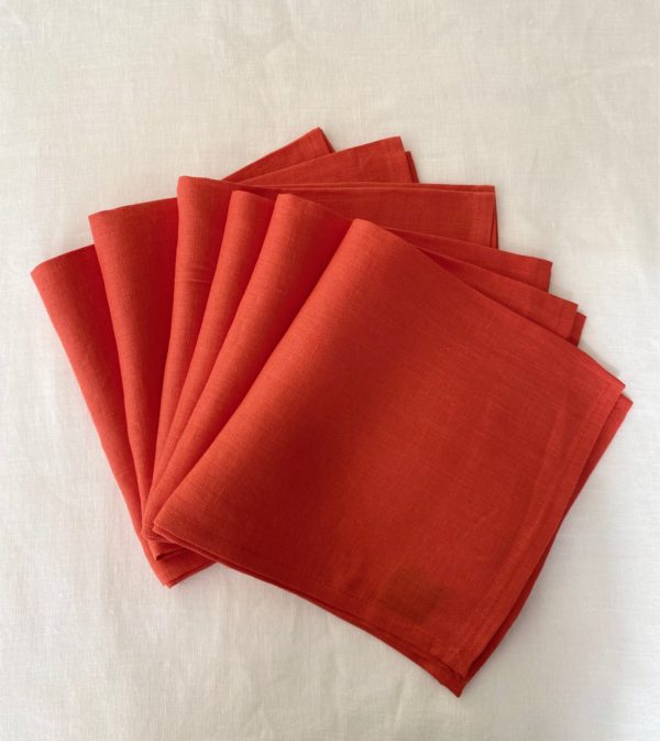 Set 2 servilletas Pumpkin lino italiano