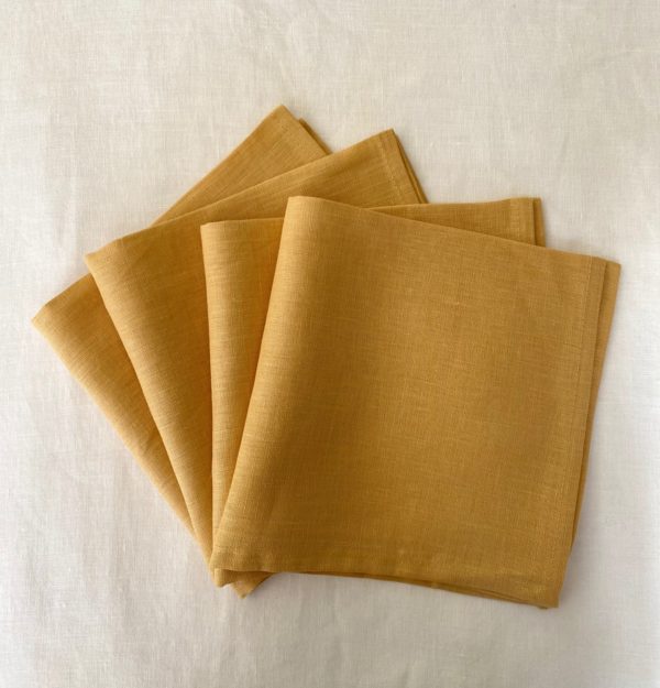 Set 4 servilletas Ceramic yellow lino